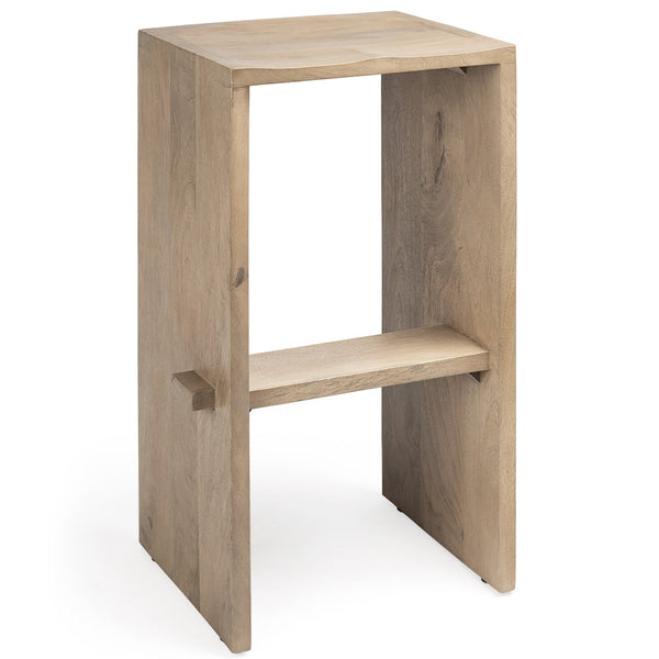 Aida Wooden Light Brown Barstool
