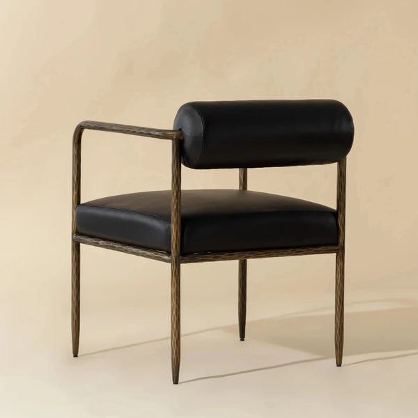 Ajani Leather Upholstered Dining Armchair