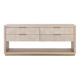 Akava Wood Dresser With Light Wash Finish