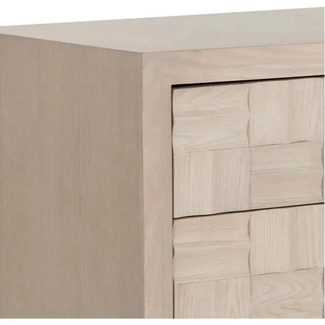 Akava Wood Dresser With Light Wash Finish