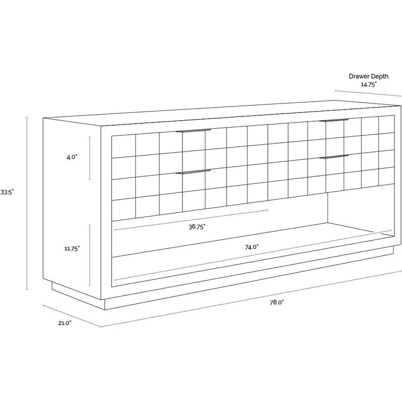 Akava Wood Dresser With Light Wash Finish