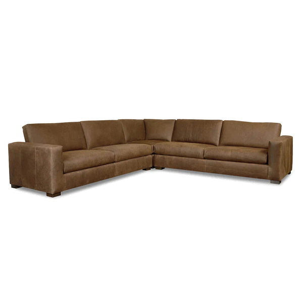 Alabama Symmetrical Leather Sectional Sofa Made to Order Sectionals LOOMLAN By Uptown Sebastian