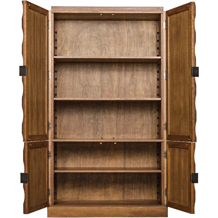 Alameda Wood Dark Walnut Hutch - LOOMLAN - Noir - Etageres