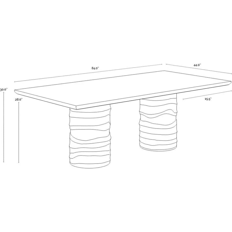 Alanya Concrete Outdoor Dining Table-Outdoor Dining Tables-SUNPAN-LOOMLAN