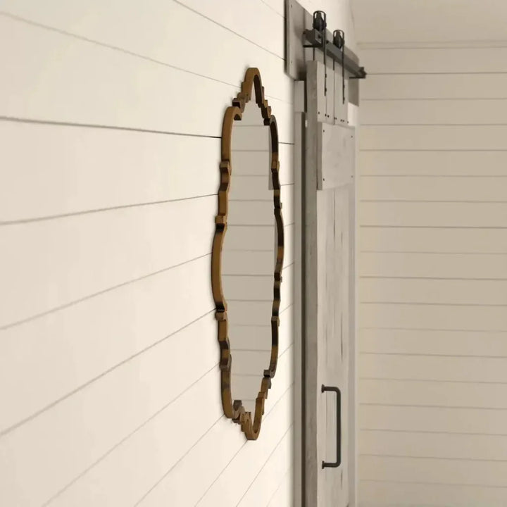 Albans Gold Round Mirror - Brass Wall Mirror - LOOMLAN - Jamie Young - Wall Mirrors