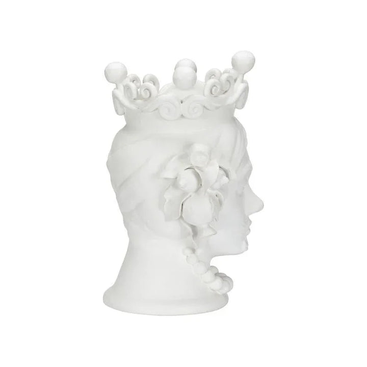 Albarado Male Head Design Ceramic Vase - LOOMLAN - Chelsea House - Vases & Jars