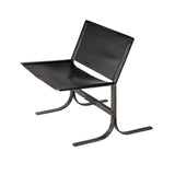 Alessa Black Leather Sling Chair-Accent Chairs-Jamie Young-LOOMLAN