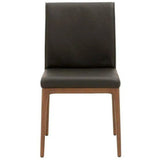 Alex Dining Chair 2PC Sable Top Grain Leather Walnut