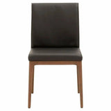 Alex Dining Chair 2PC Sable Top Grain Leather Walnut