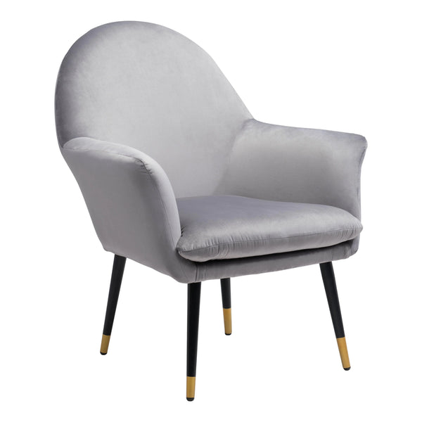 Alexandria Accent Chair Light Gray Club Chairs LOOMLAN By Zuo Modern