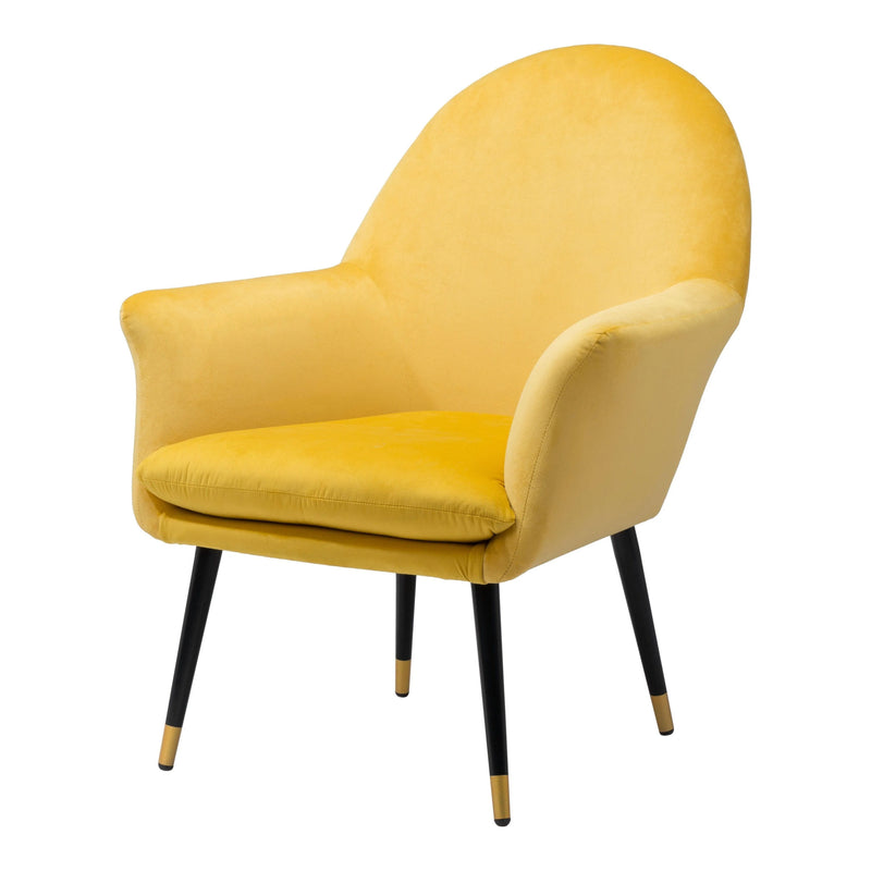 Alexandria Accent Chair Yellow Club Chairs LOOMLAN By Zuo Modern
