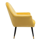 Alexandria Accent Chair Yellow Club Chairs LOOMLAN By Zuo Modern