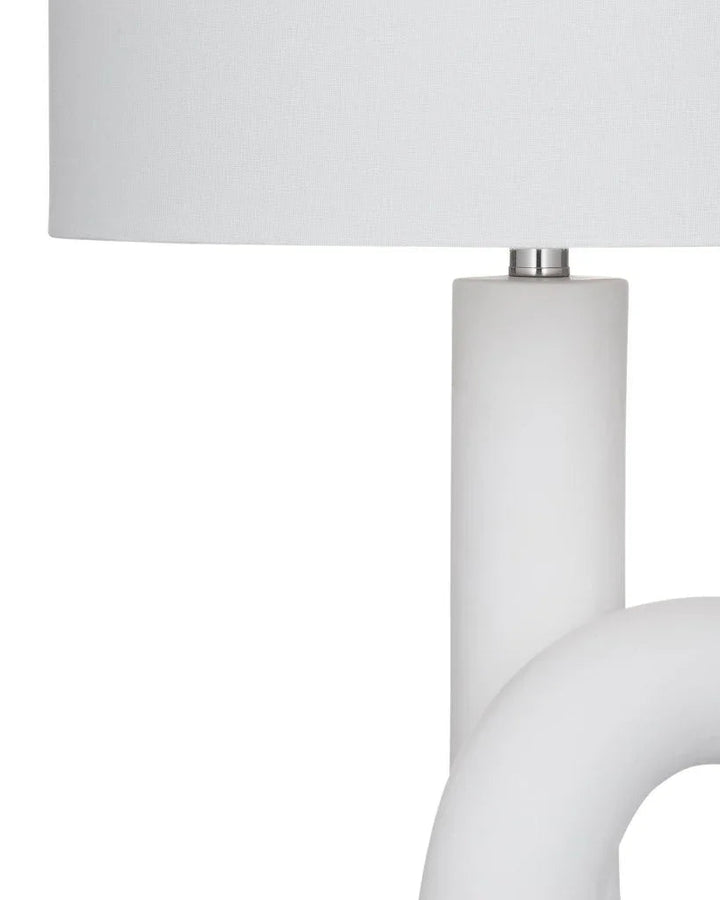 Alexx White Polyresin Table Lamp - LOOMLAN - Bassett Mirror - Table Lamps