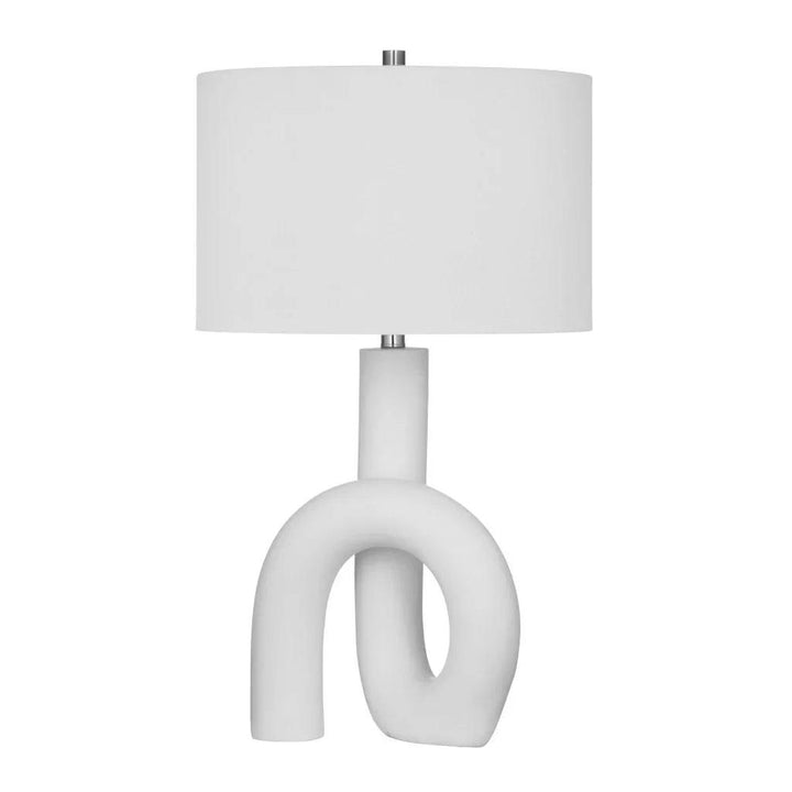 Alexx White Polyresin Table Lamp - LOOMLAN - Bassett Mirror - Table Lamps