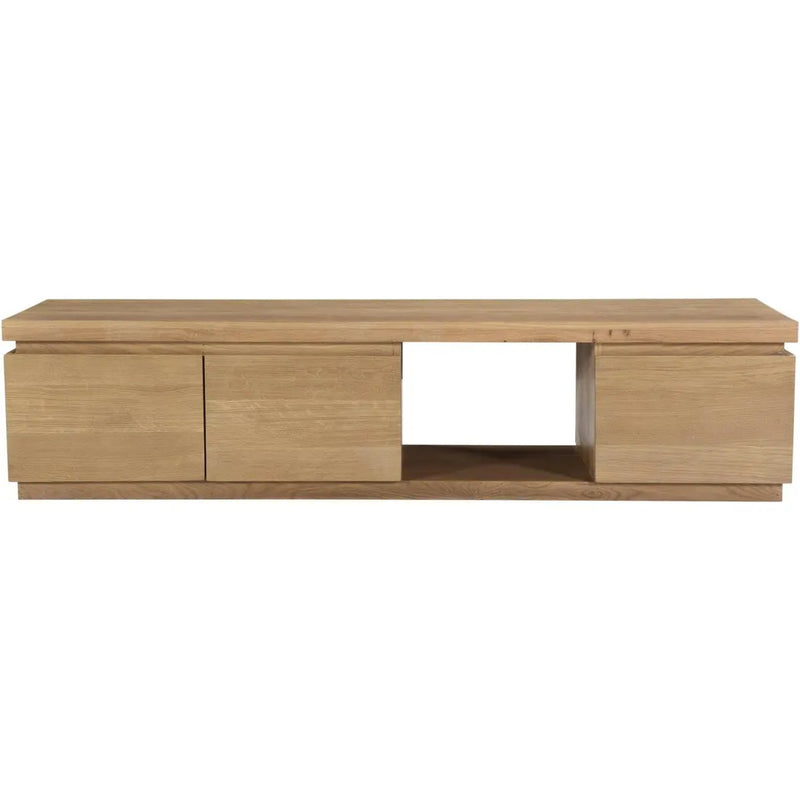 Alfie Natural Wood Tv Table-TV Stands & Media Centers-Moe's Home-LOOMLAN