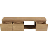 Alfie Natural Wood Tv Table-TV Stands & Media Centers-Moe's Home-LOOMLAN