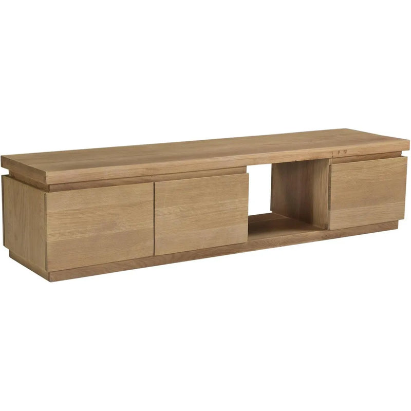 Alfie Natural Wood Tv Table-TV Stands & Media Centers-Moe's Home-LOOMLAN