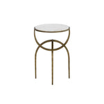 Alicent Marble Top Round End Table