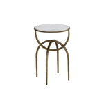 Alicent Marble Top Round End Table