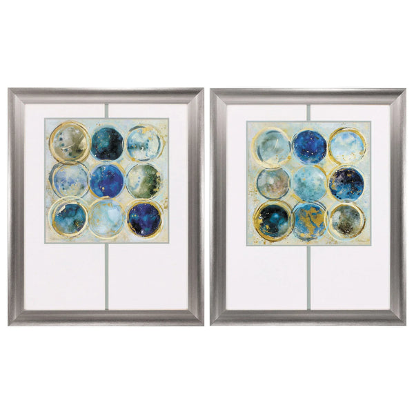 Alignment Blue Framed Wall Art 2PC