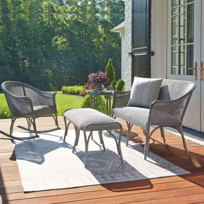 All Seasons Patio High Back Porch Rocker With Padded Seat Outdoor Lounge Chairs LOOMLAN By Lloyd Flanders