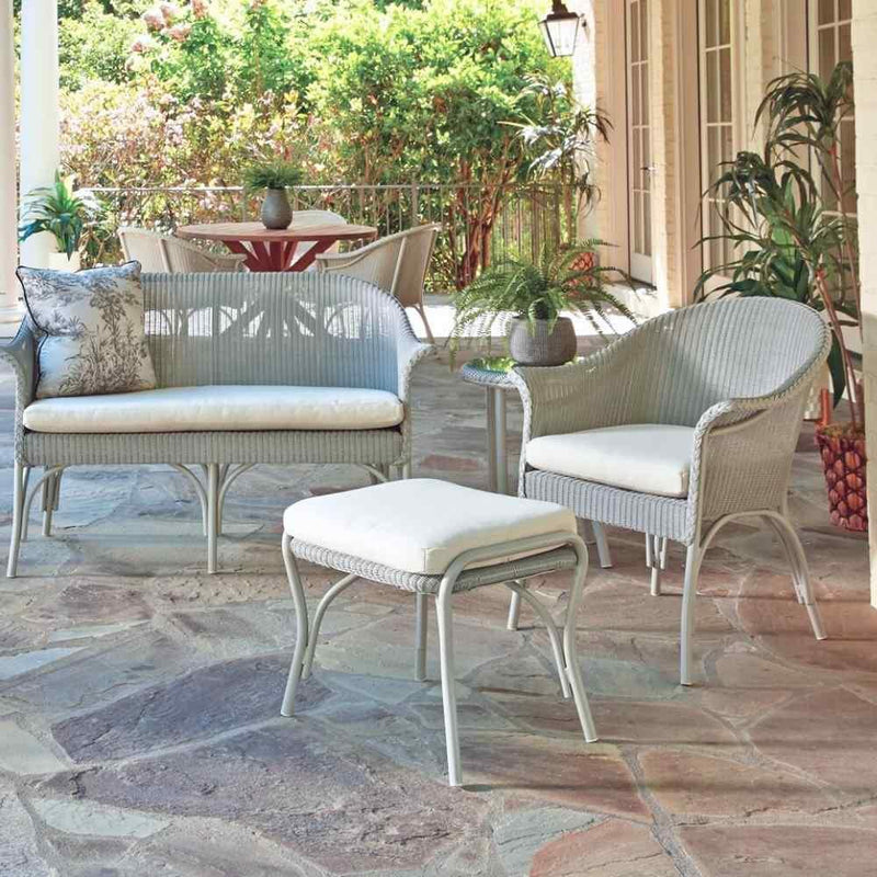 All Seasons Patio Ottoman Bench With Padded Seat Outdoor Furniture Outdoor Benches LOOMLAN By Lloyd Flanders