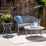 All Seasons Patio Round Cocktail Table With Taupe Glass Outdoor Coffee Tables LOOMLAN By Lloyd Flanders