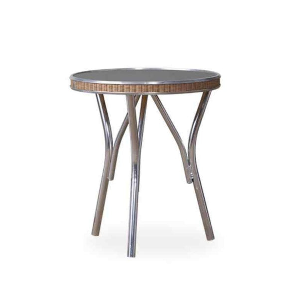 All Seasons Patio Round End Table With Taupe Glass Outdoor Side Tables LOOMLAN By Lloyd Flanders
