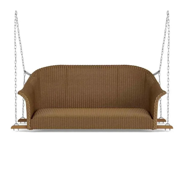All Seasons Settee Swing Padded Seat Wicker Outdoor - LOOMLAN - Lloyd Flanders - Outdoor Swings