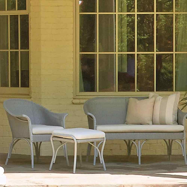 All Seasons Settee With Sunbrella Cushion Outdoor Wicker Furniture Outdoor Lounge Sets LOOMLAN By Lloyd Flanders