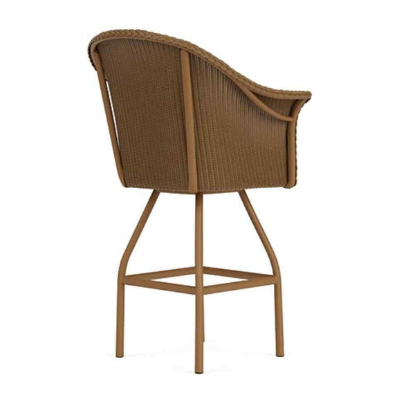 All Seasons Swivel Bar Stool With Padded Seat Outdoor Wicker Furniture Outdoor Bar Stools LOOMLAN By Lloyd Flanders