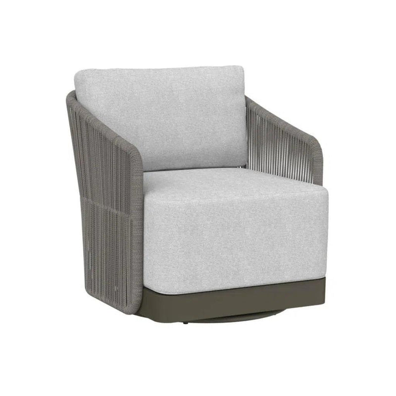 Allariz Swivel Outdoor Lounge Chair-Outdoor Lounge Chairs-SUNPAN-Gracebay Light Grey-LOOMLAN