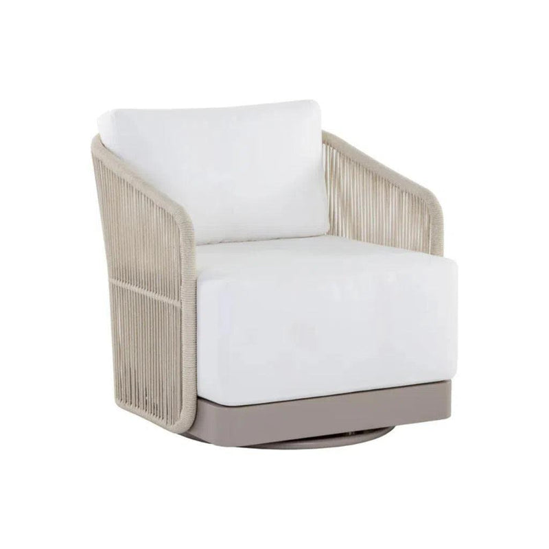 Allariz Swivel Outdoor Lounge Chair-Outdoor Lounge Chairs-SUNPAN-Stinson White-LOOMLAN