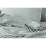 Allegra Aqua Blue Cotton Throw Blanket Set