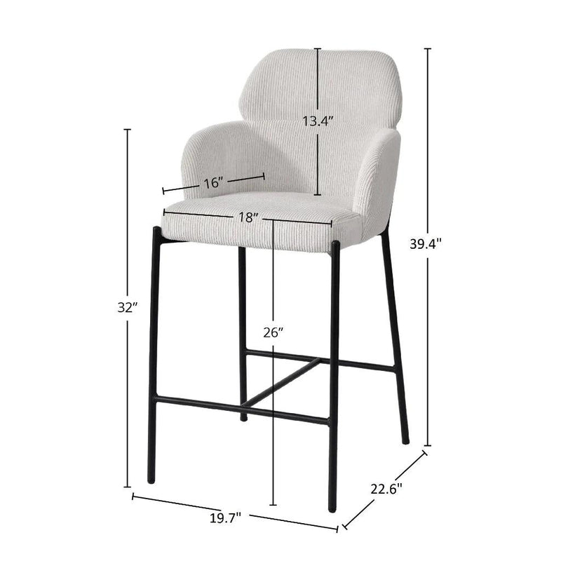 Allegra Performance Fabric Counter Stool-Counter Stools-LH Imports-LOOMLAN