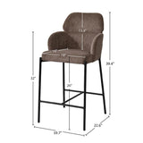 Allegra Performance Fabric Counter Stool-Counter Stools-LH Imports-LOOMLAN