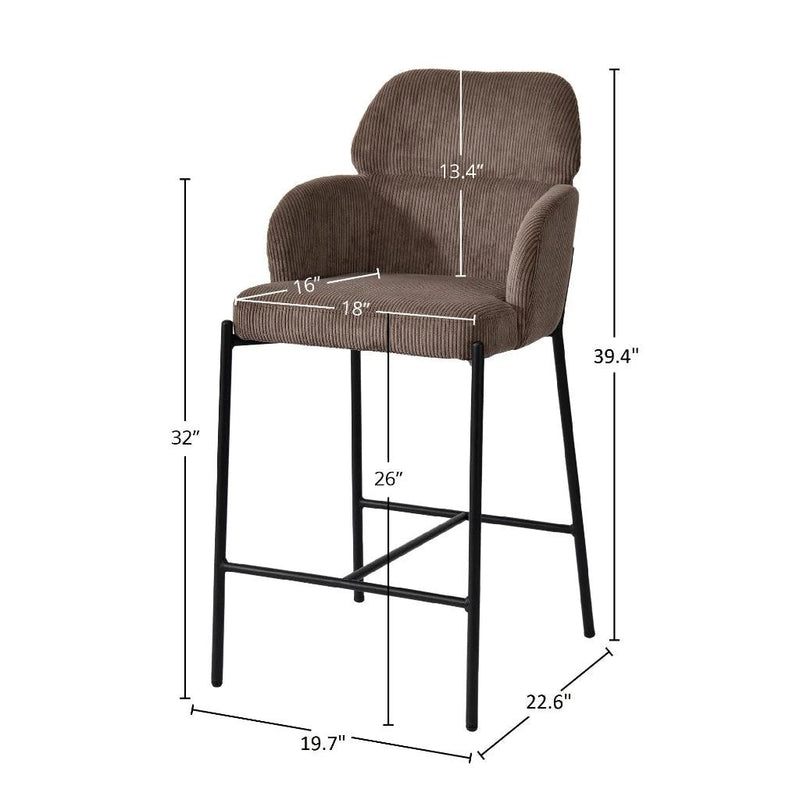 Allegra Performance Fabric Counter Stool-Counter Stools-LH Imports-LOOMLAN