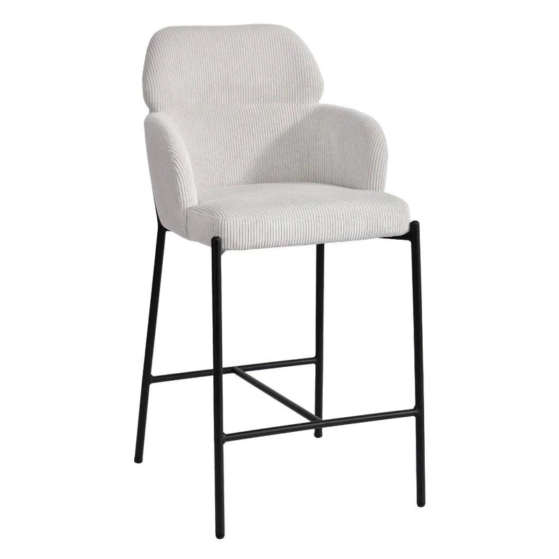 Allegra Performance Fabric Counter Stool-Counter Stools-LH Imports-Corduroy White-LOOMLAN