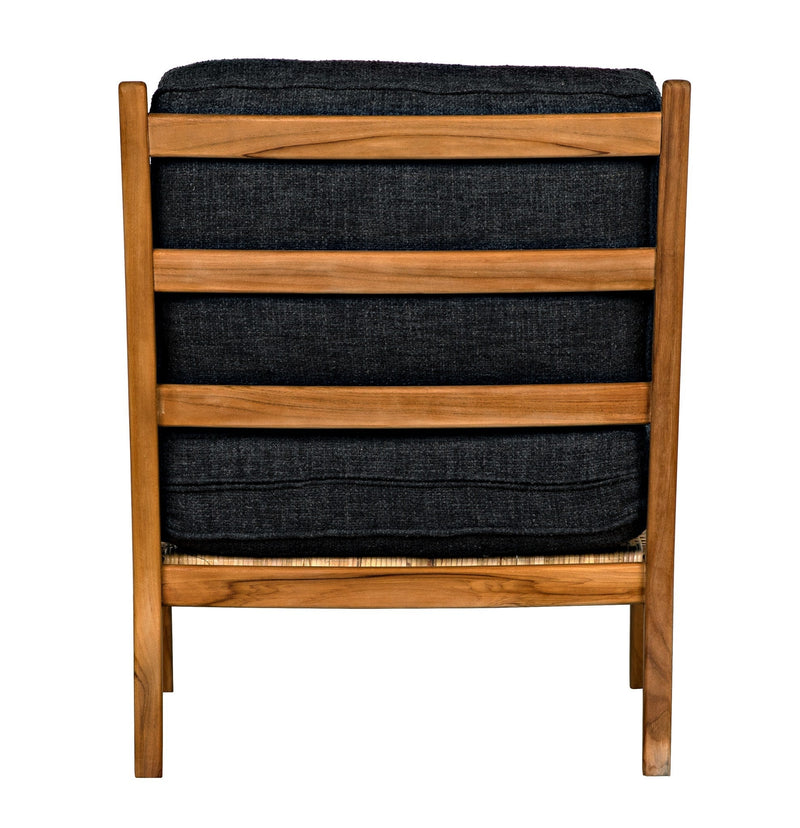Allister Chair, Gray US Made cushions-Accent Chairs-Noir-LOOMLAN