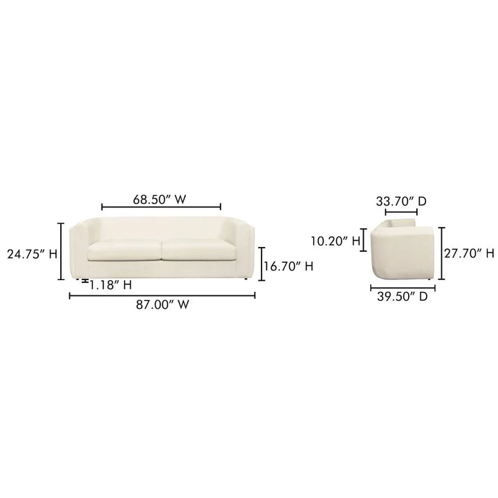 Alora Removable Cushions Sofa - LOOMLAN - Moe's Home - Sofas & Loveseats