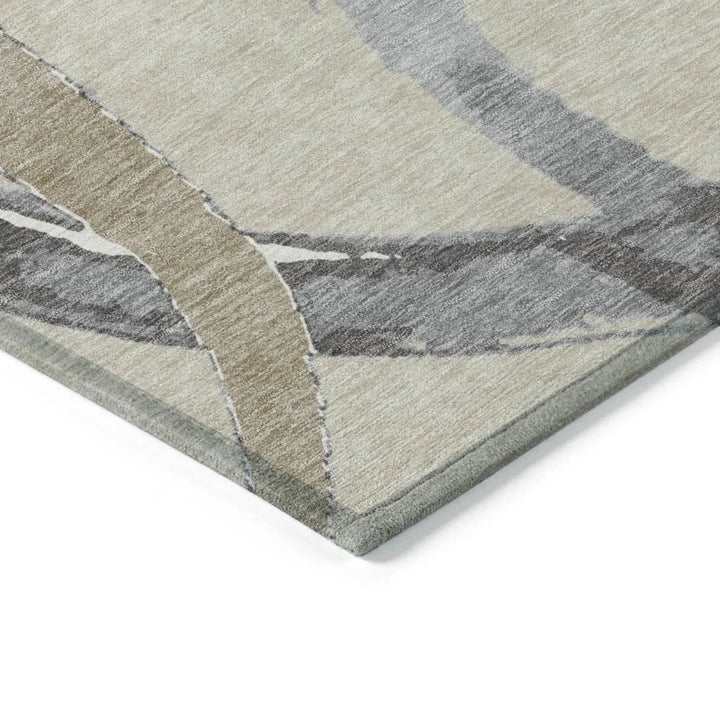Aloura Beige Washable Indoor-Outdoor Rug-Outdoor Rugs-LOOMLAN Rugs-LOOMLAN
