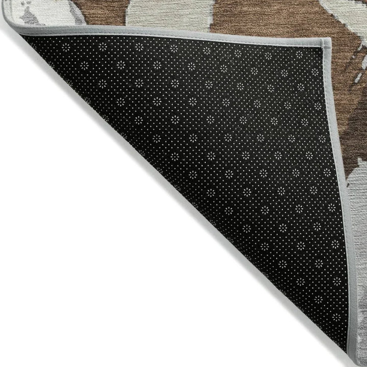 Aloura Brown Washable Indoor-Outdoor Rug-Outdoor Rugs-LOOMLAN Rugs-LOOMLAN