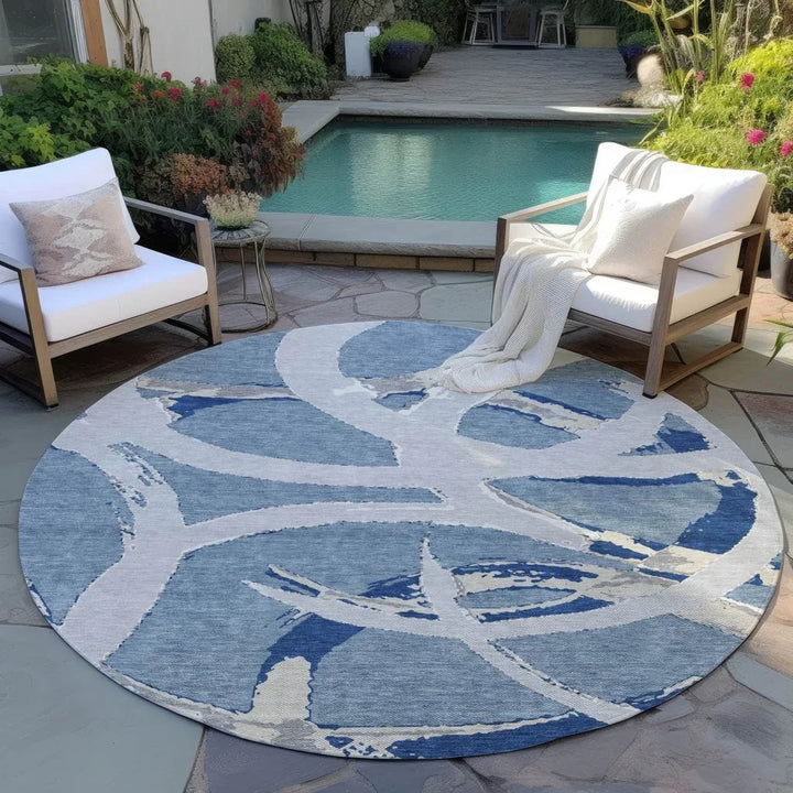 Aloura Denim Washable Indoor-Outdoor Rug-Outdoor Rugs-LOOMLAN Rugs-LOOMLAN