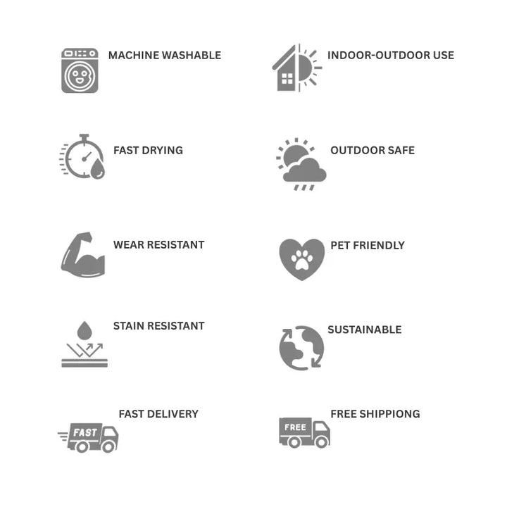 Aloura Ivory Washable Indoor-Outdoor Rug-Outdoor Rugs-LOOMLAN Rugs-LOOMLAN