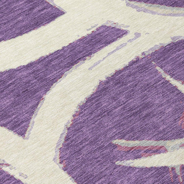 Aloura Purple Washable Indoor-Outdoor Rug-Outdoor Rugs-LOOMLAN Rugs-LOOMLAN