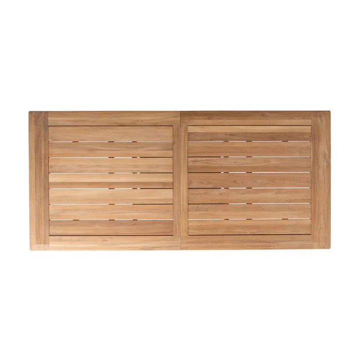 Extendable Teak Outdoor Dining Table for 8 | LOOMLAN