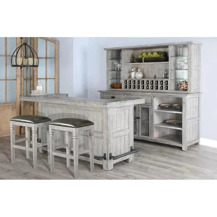 Alpine Grey Buffet And Hutch for Dining Room - LOOMLAN - Sunny D - Buffets & Curios