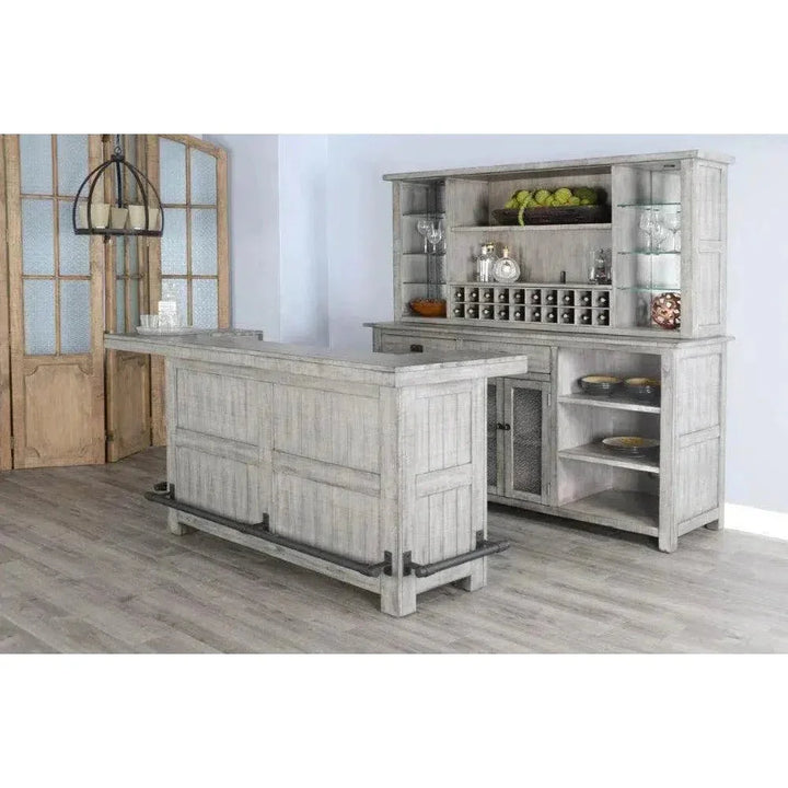 Alpine Grey Buffet And Hutch for Dining Room - LOOMLAN - Sunny D - Buffets & Curios