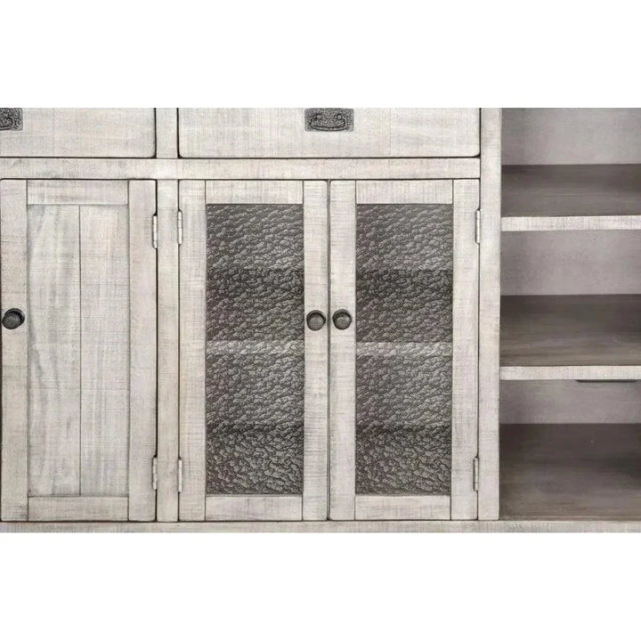 Alpine Grey Buffet And Hutch for Dining Room - LOOMLAN - Sunny D - Buffets & Curios