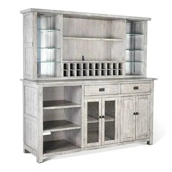 Alpine Grey Buffet And Hutch for Dining Room - LOOMLAN - Sunny D - Buffets & Curios